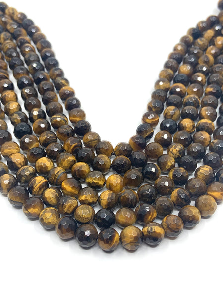 Faceted Round Tiger Eye