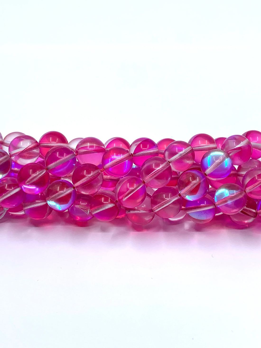 Dark Pink Mystic Aura Beads