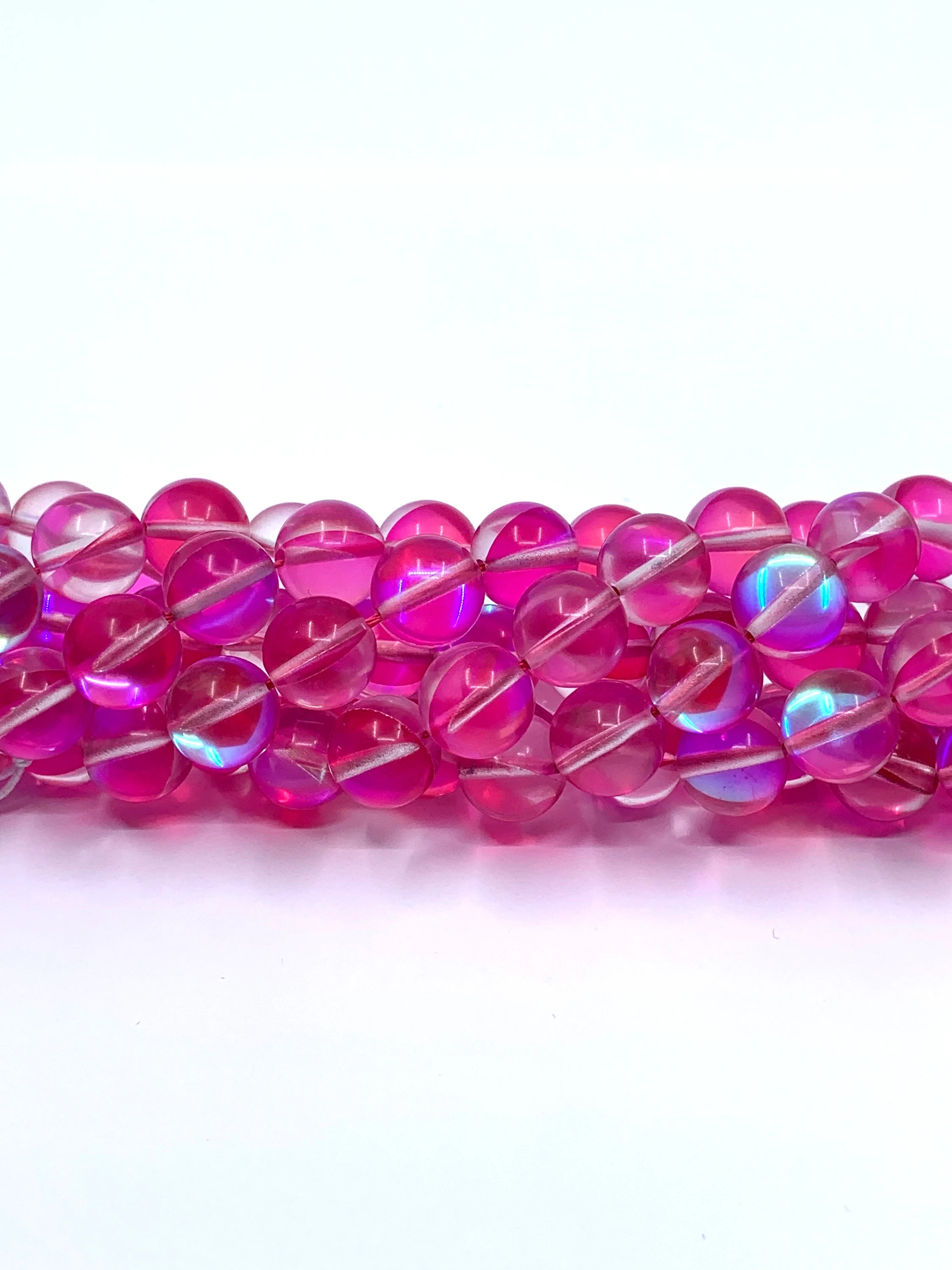 Dark Pink Mystic Aura Beads