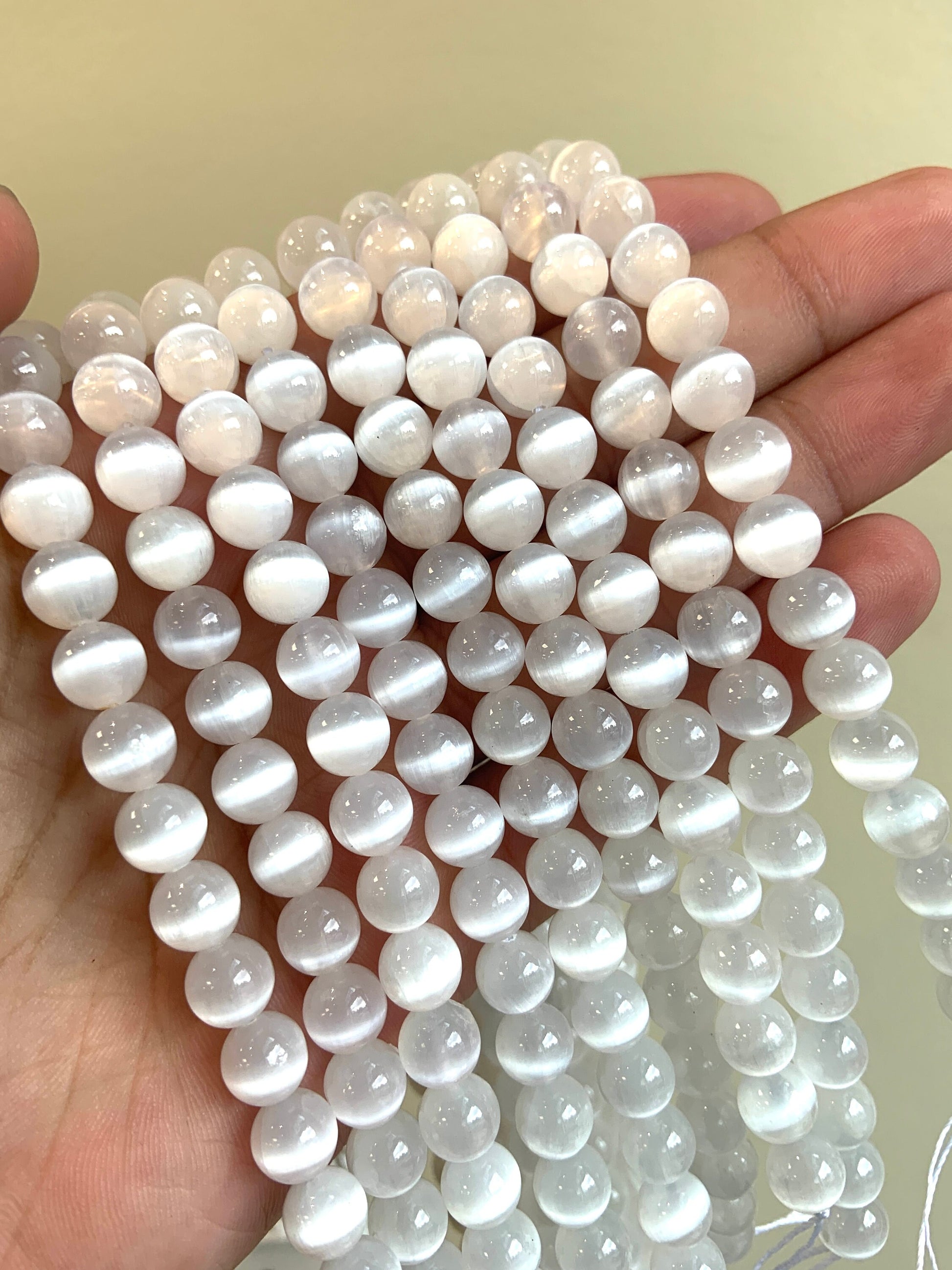 White Calcite Beads