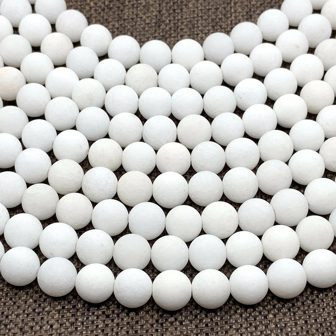 Frosted White Agate Beads | Bellaire Wholesale