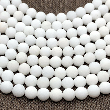 Frosted White Agate Beads | Bellaire Wholesale