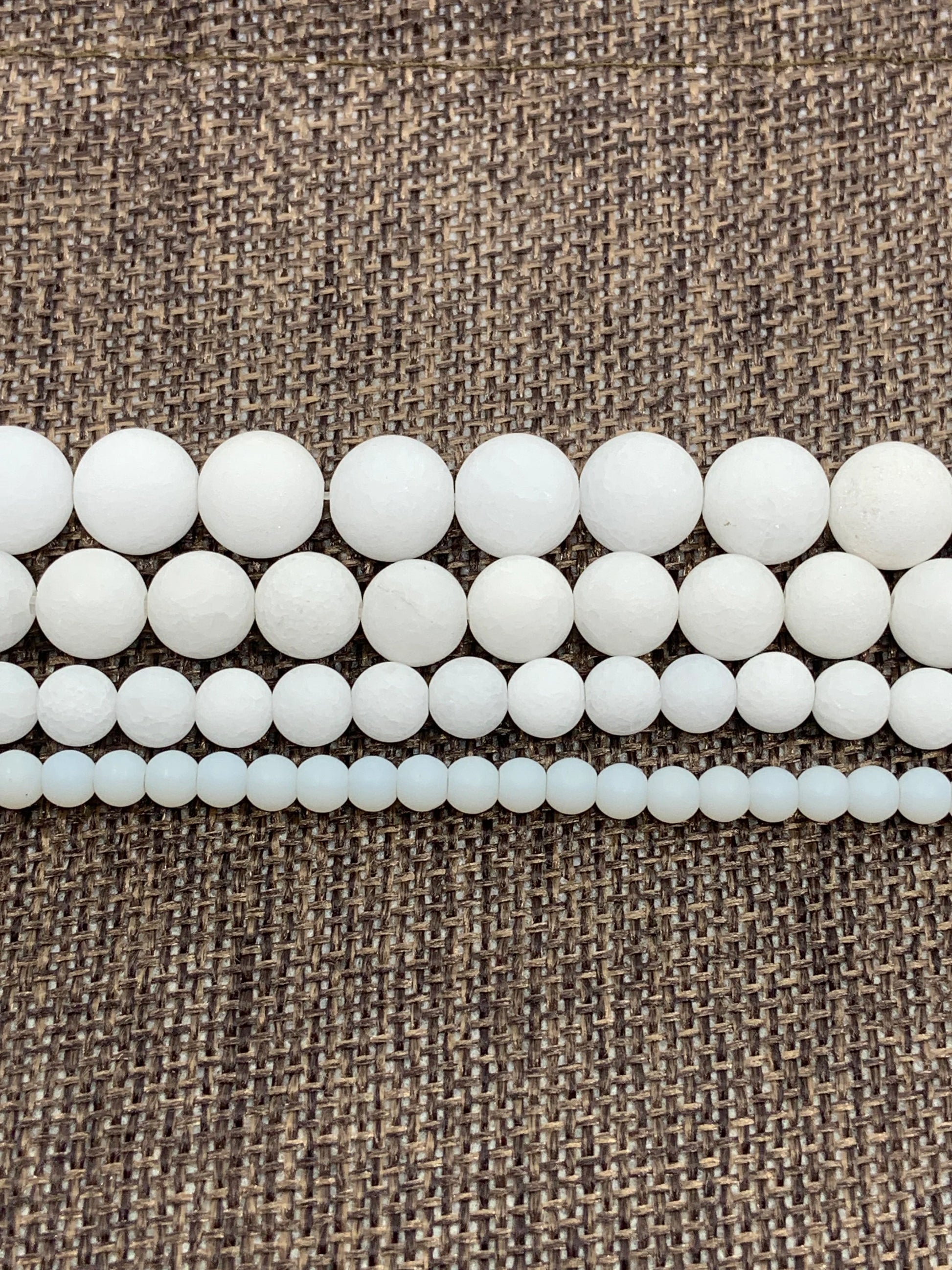 Frosted White Agate Beads | Bellaire Wholesale