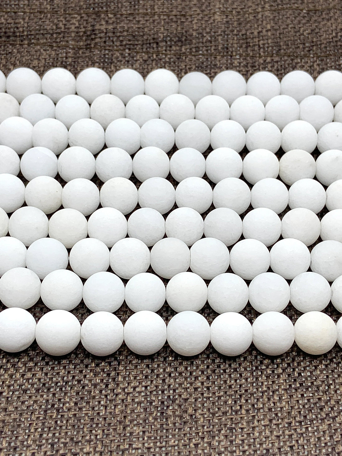 Frosted White Agate Beads | Bellaire Wholesale