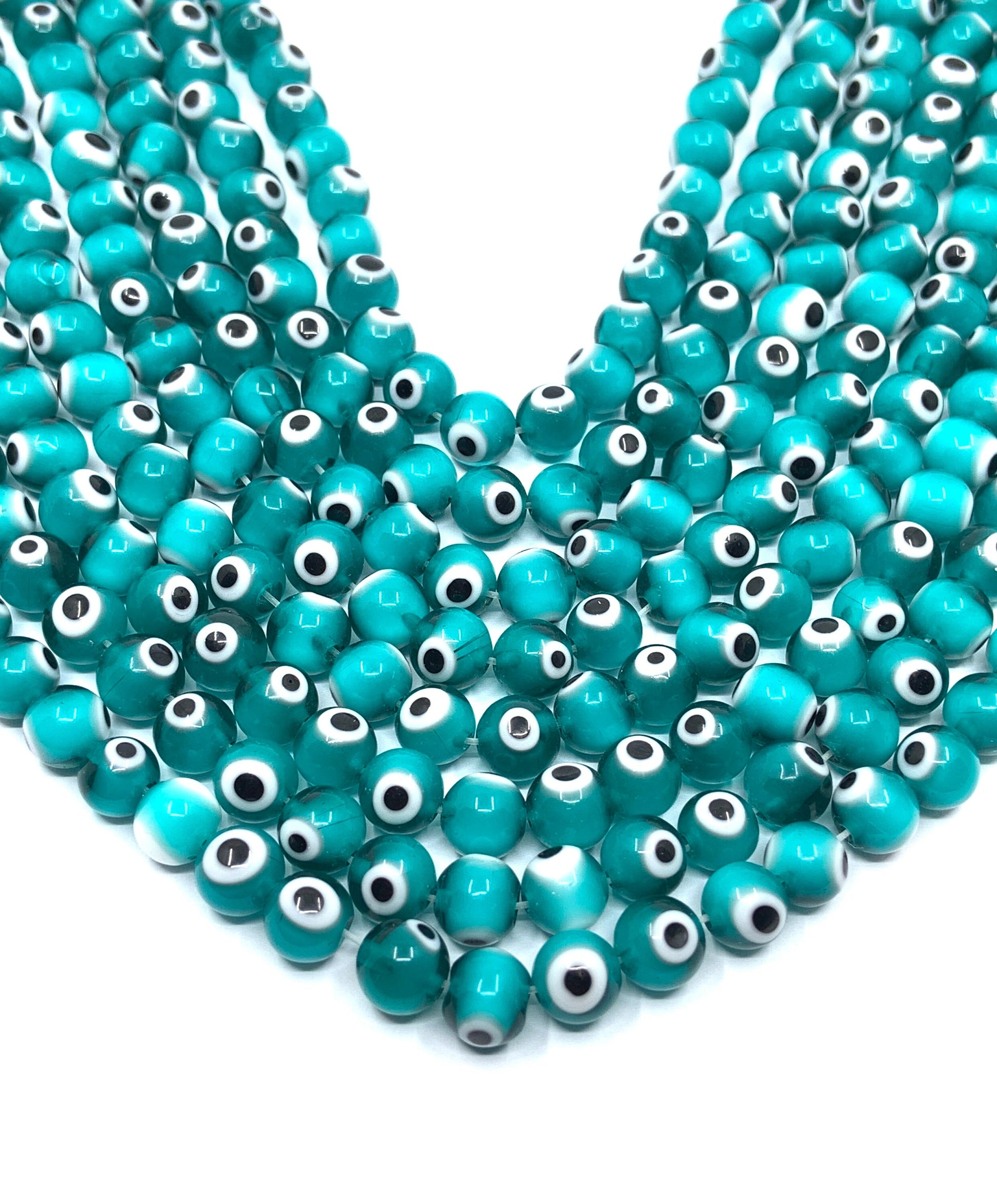 Green Evil Eye Beads