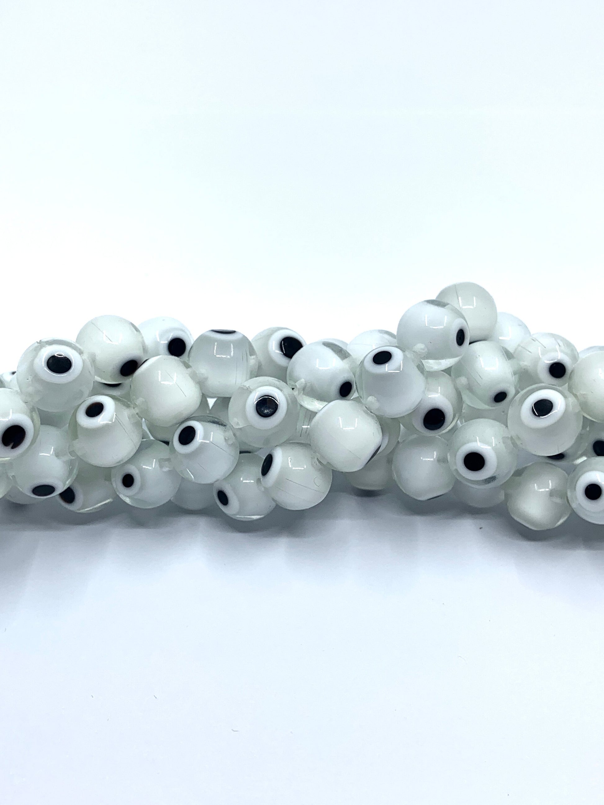Clear Evil Eye Beads