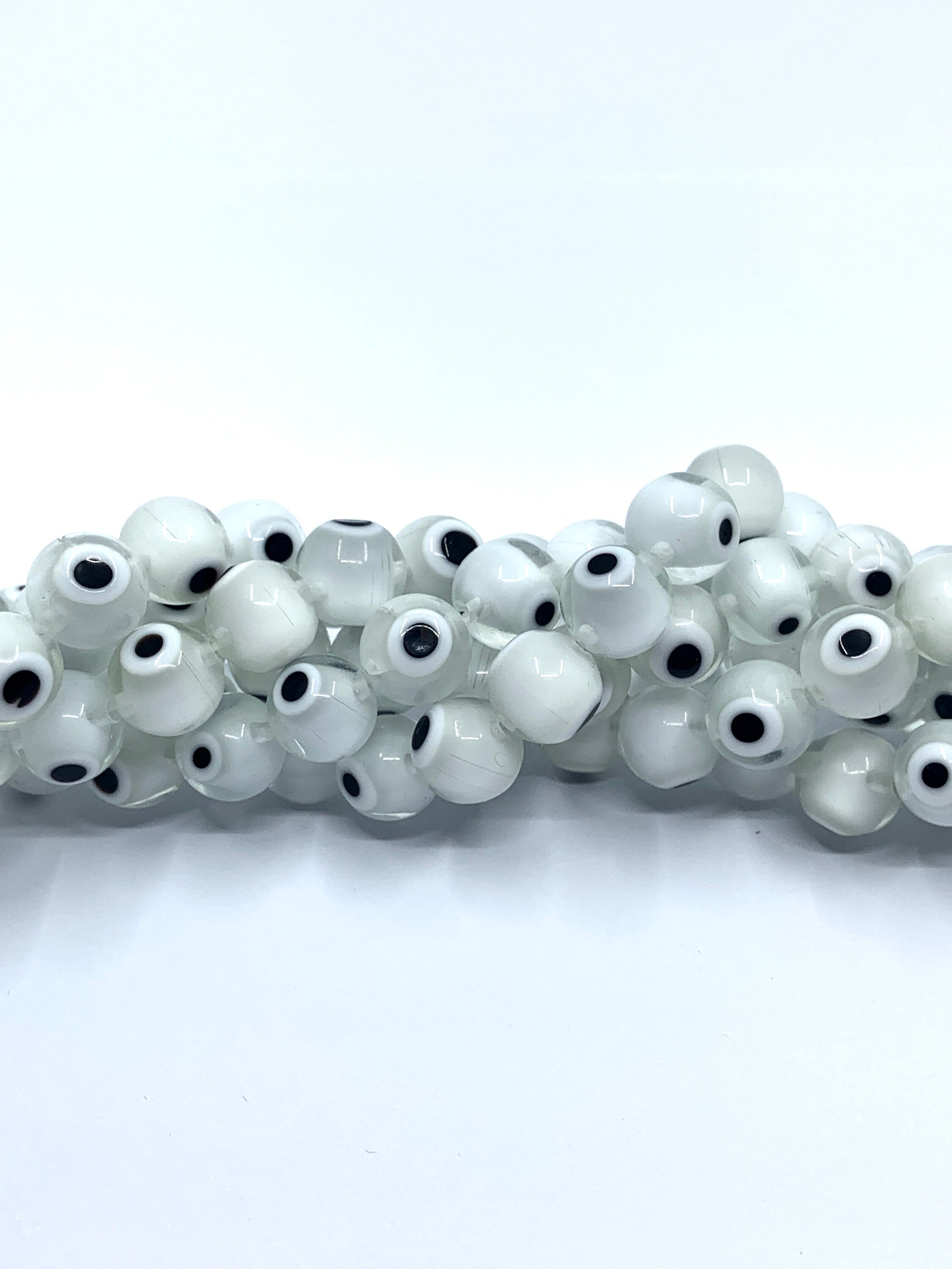 Clear Evil Eye Beads