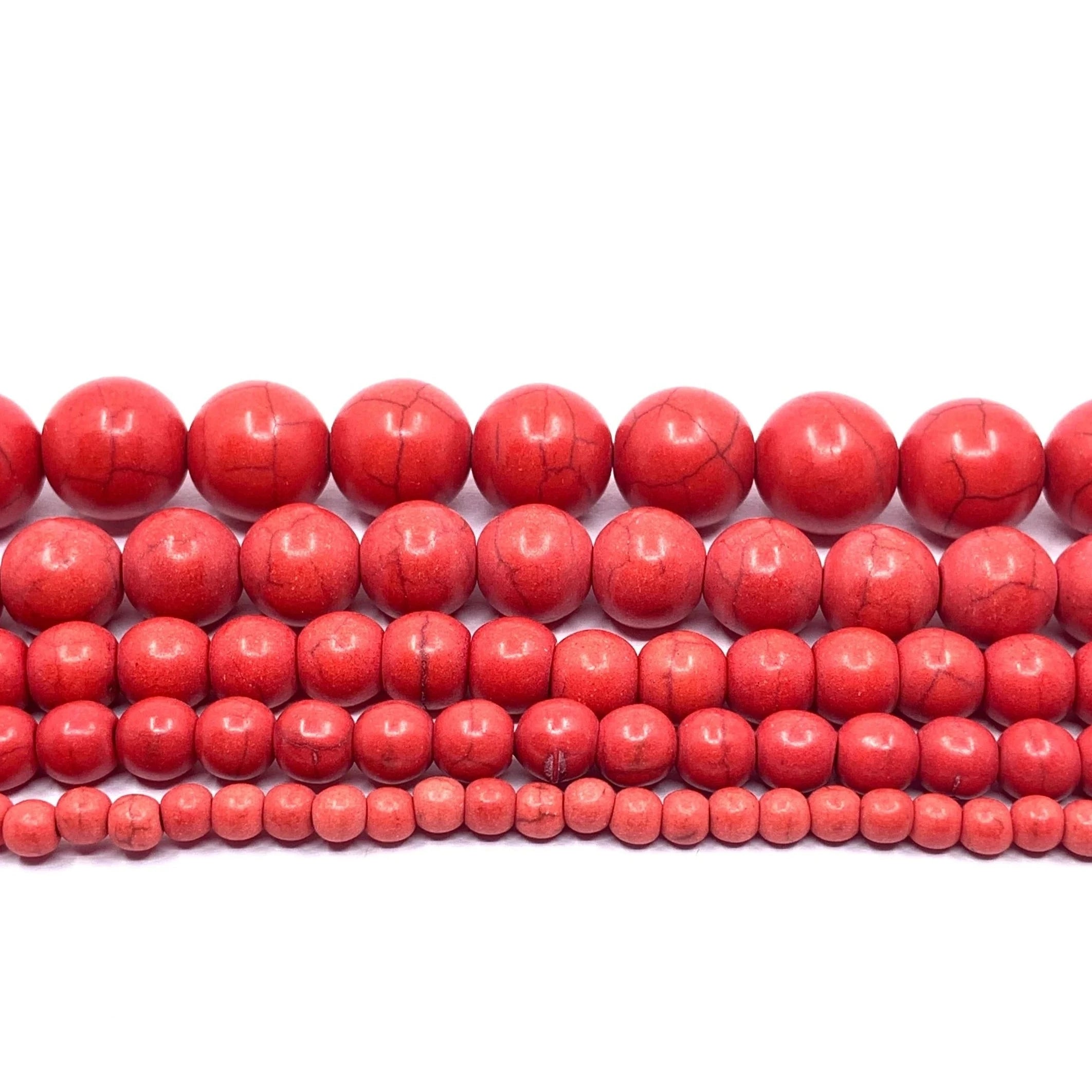 Red Howlite Beads