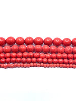 Red Howlite Beads