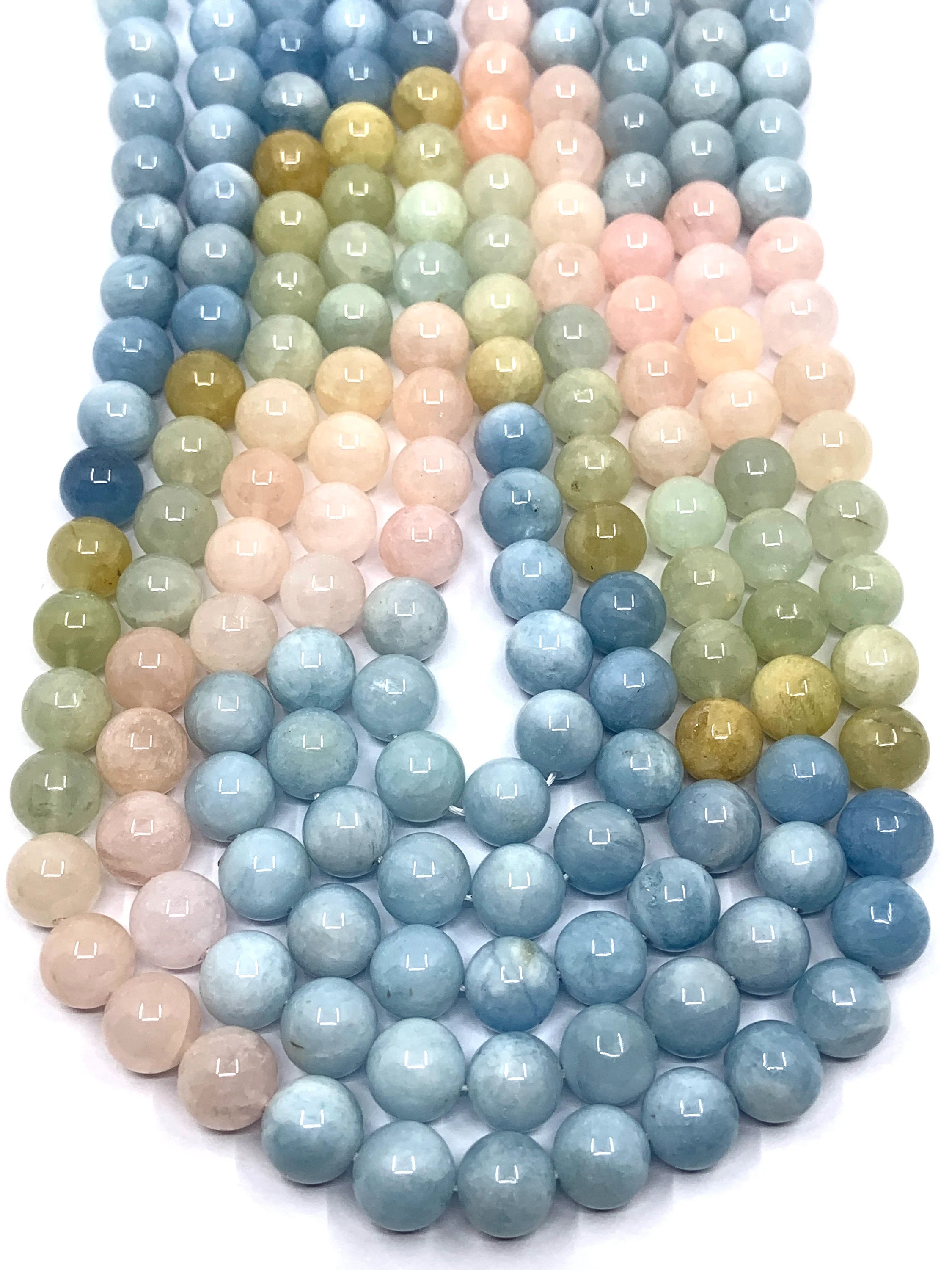 Rainbow Morganite Beads, Beryl beads