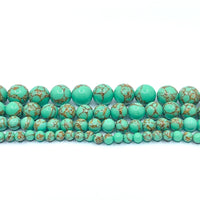 Mint Green Ceramic Golden Vein Beads