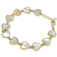 Shell Heart Charm Bracelet 