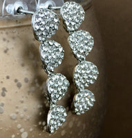 CZ 4 Round Tier CZ Stones Earrings, Silver | Bellaire Wholesale