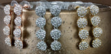 Crystal CZ 4 Round Tier CZ Stone Earrings, Gold | Bellaire Wholesale