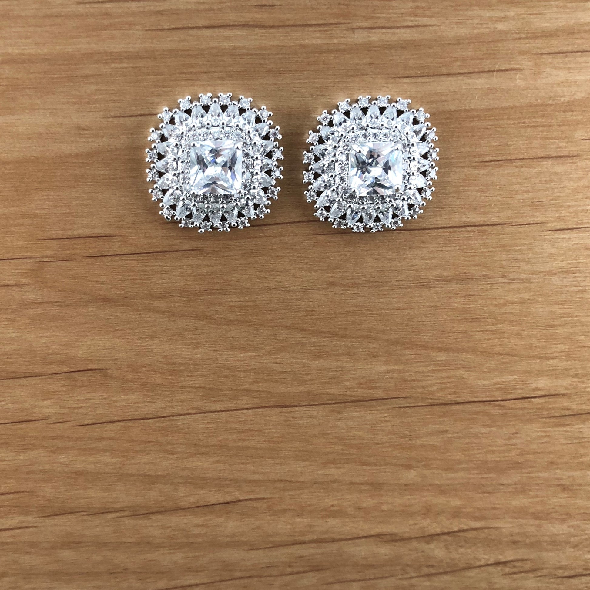 Bridal Cubic Zirconia Earrings, 18K Plated | Bellaire Wholesale