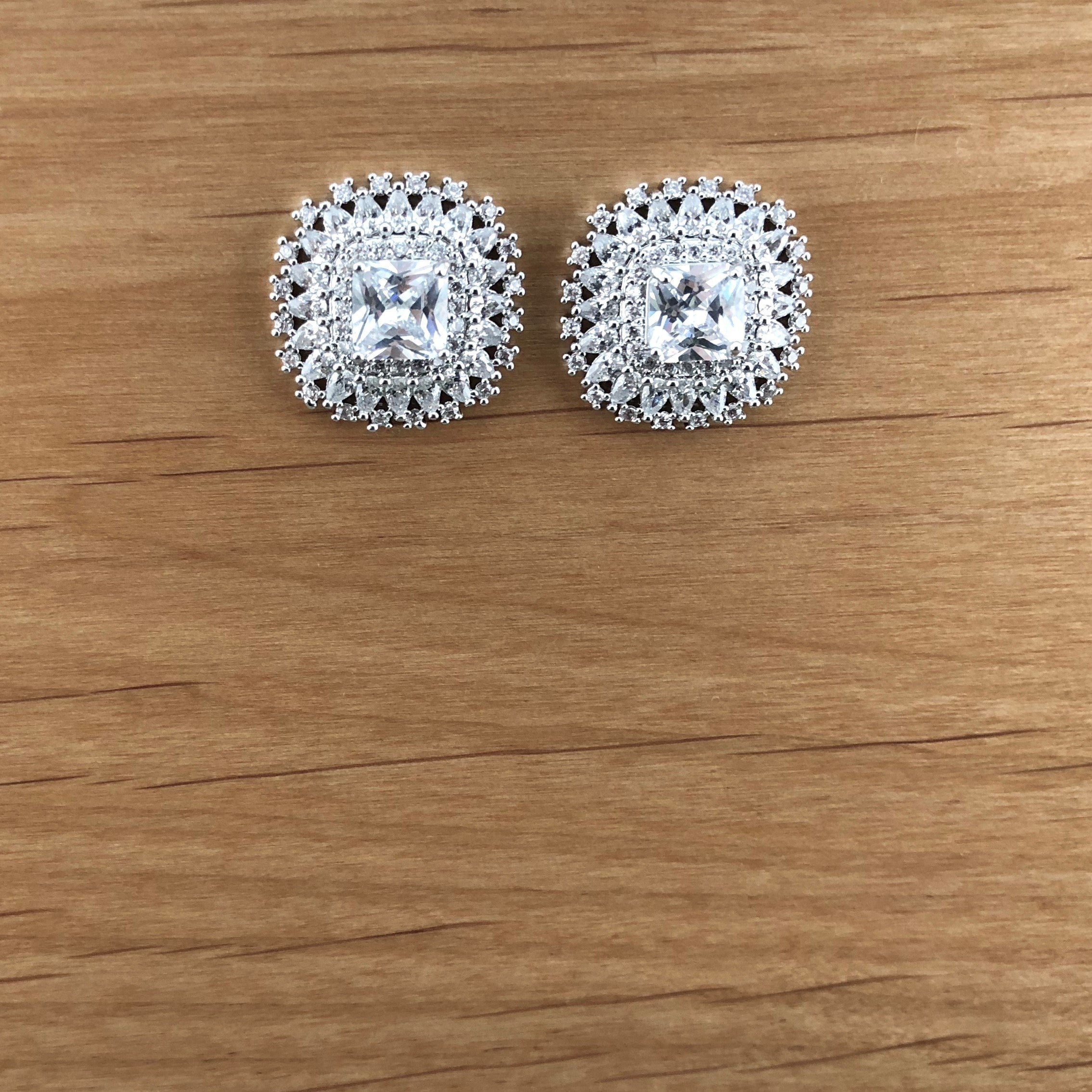 Bridal Cubic Zirconia Earrings, 18K Plated | Bellaire Wholesale