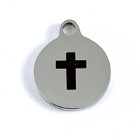 Cross Sign Round Personalized Charm | Bellaire Wholesale