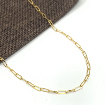 14k Gold Filled Paper Clip Chain | Bellaire Wholesale