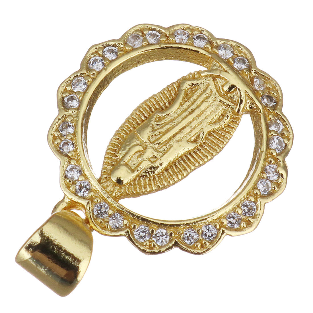 Guadalupe Mother Mary 18K gold plated Brass Charm | Bellaire Wholesale