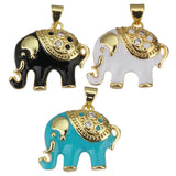 Brass 18k Gold Plated Elephant Charm | Bellaire Wholesale