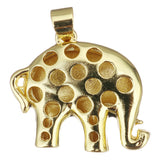 Brass 18k Gold Plated Elephant Charm | Bellaire Wholesale