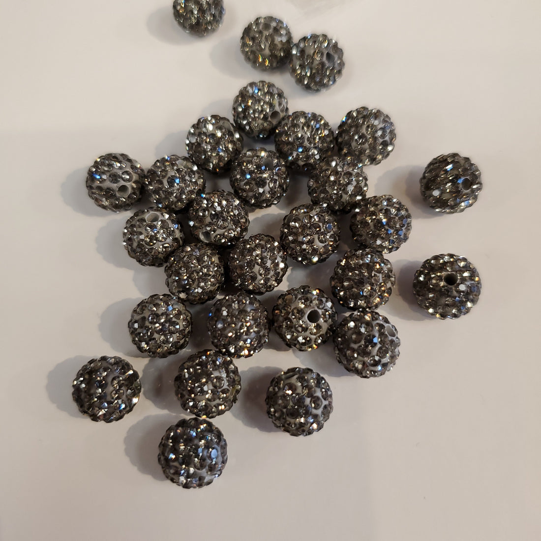 10mm Light Grey Shamballa Bead | Bellaire Wholesale