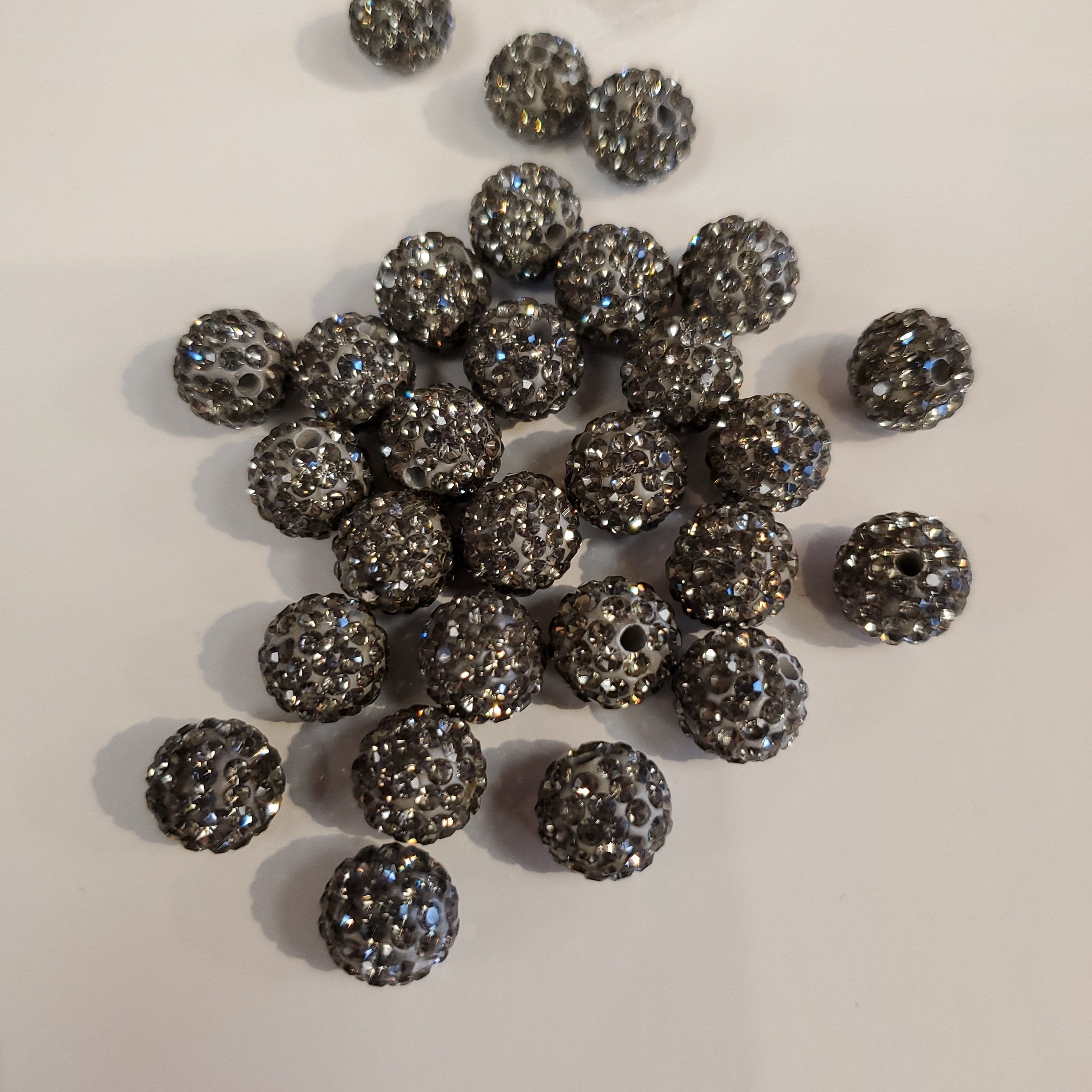 10mm Light Grey Shamballa Bead | Bellaire Wholesale