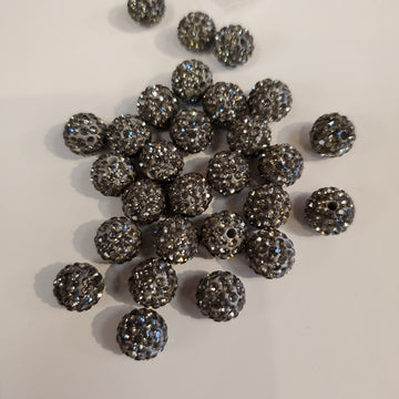 10mm Light Grey Shamballa Bead | Bellaire Wholesale