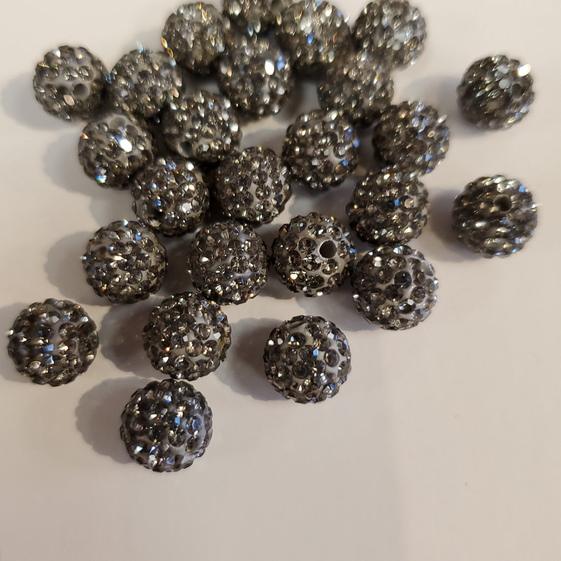 10mm Light Grey Shamballa Bead | Bellaire Wholesale