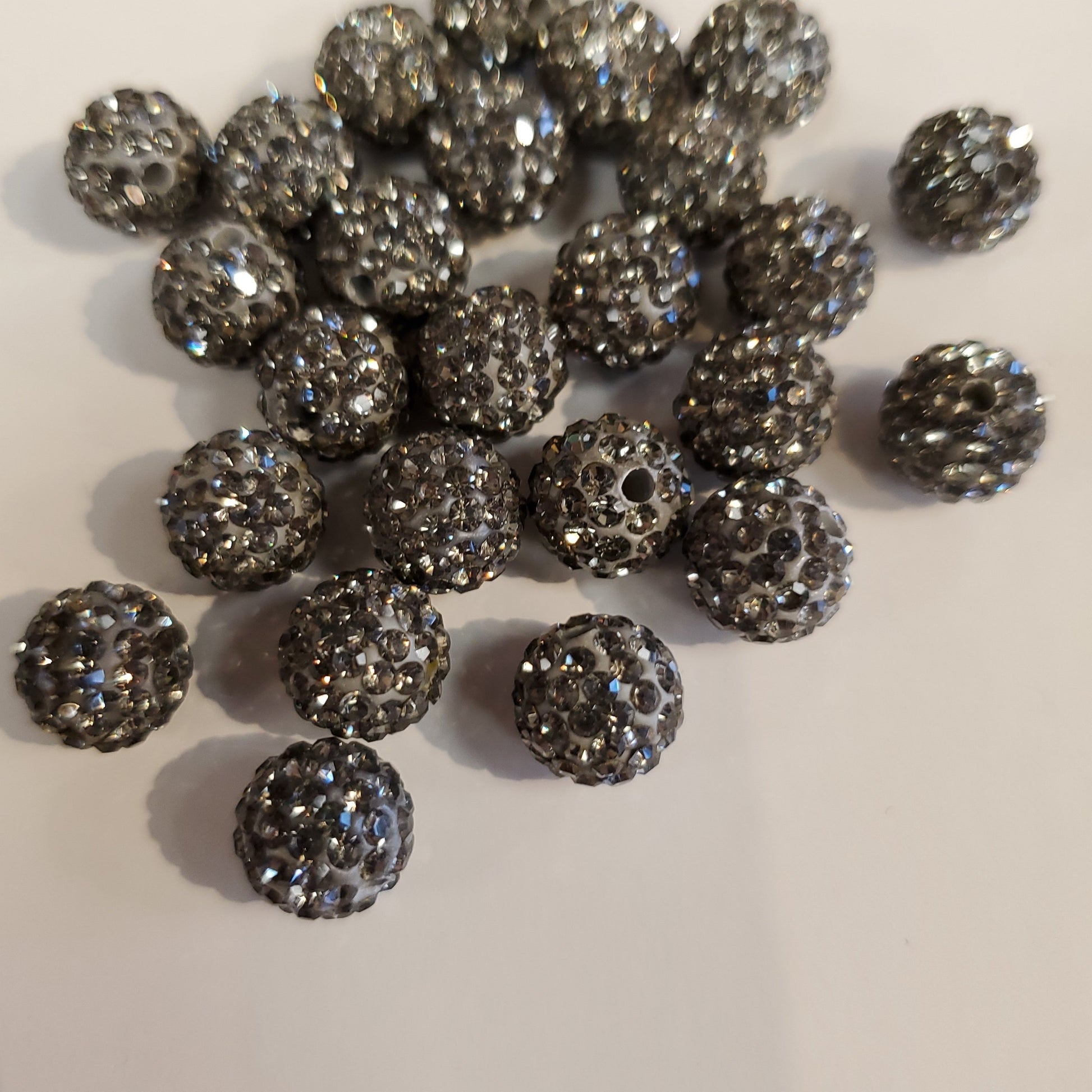 10mm Light Grey Shamballa Bead | Bellaire Wholesale