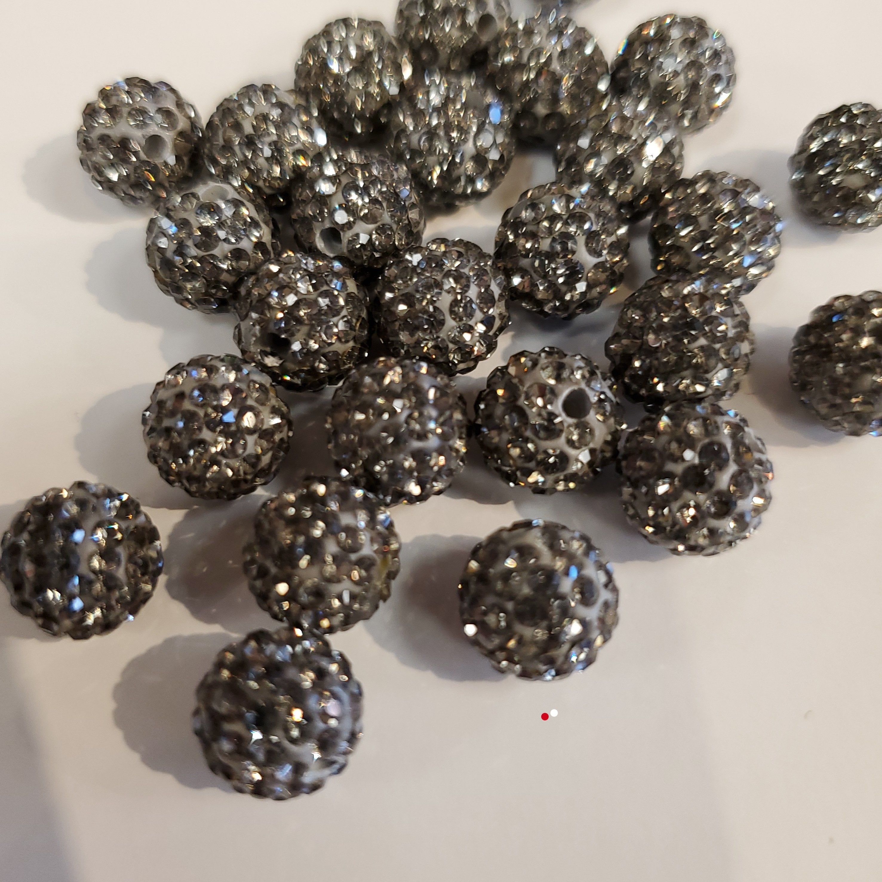 10mm Light Grey Shamballa Bead | Bellaire Wholesale