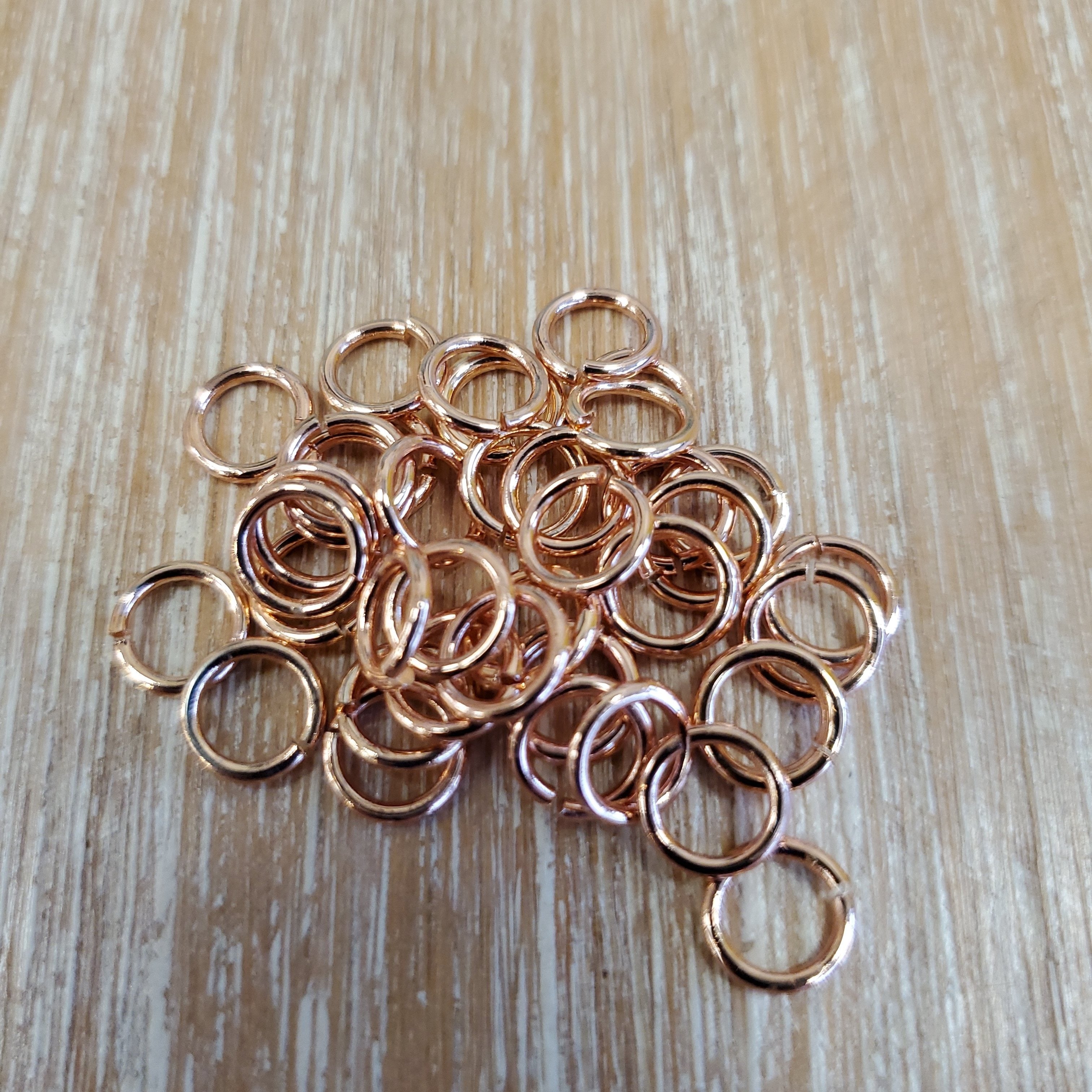 Brass Gold Plated Unsoldered Gold Jump Rings 7X0.8mm | Bellaire Wholesale