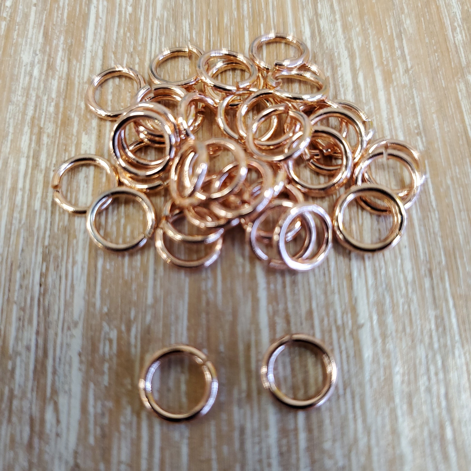 Brass Gold Plated Unsoldered Gold Jump Rings 7X0.8mm | Bellaire Wholesale