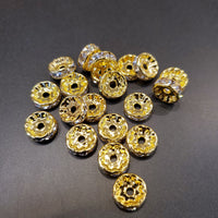 10mm CZ Roundels Gold Plated | Bellaire Wholesale