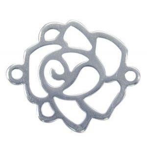 Sterling Silver Rose Connector | Bellaire Wholesale