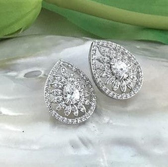 Bridal Cubic Zirconia Earrings, 18K Plated | Bellaire Wholesale