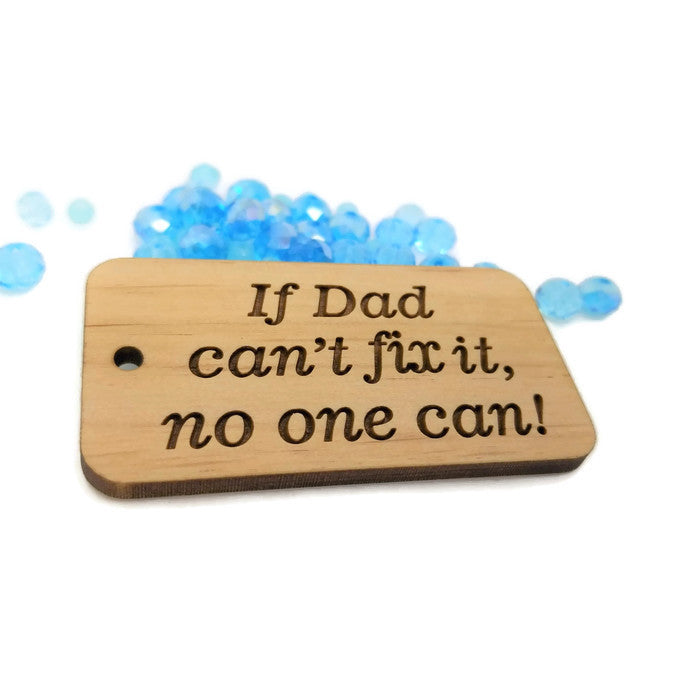 Wood Engraved Jewelry, Father's Day Wood Charm | Bellaire Wholesale