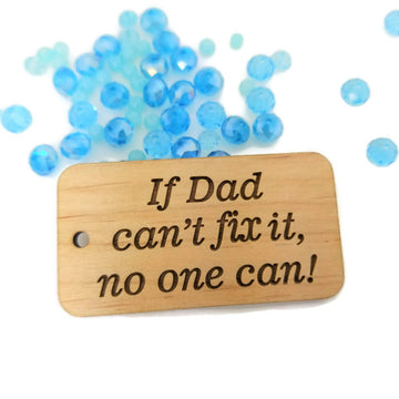 Wood Engraved Jewelry, Father's Day Wood Charm | Bellaire Wholesale