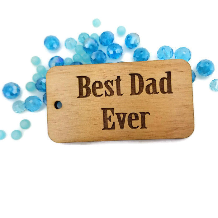 Wood Engraved Jewelry, Father's Day Wood Charm | Bellaire Wholesale