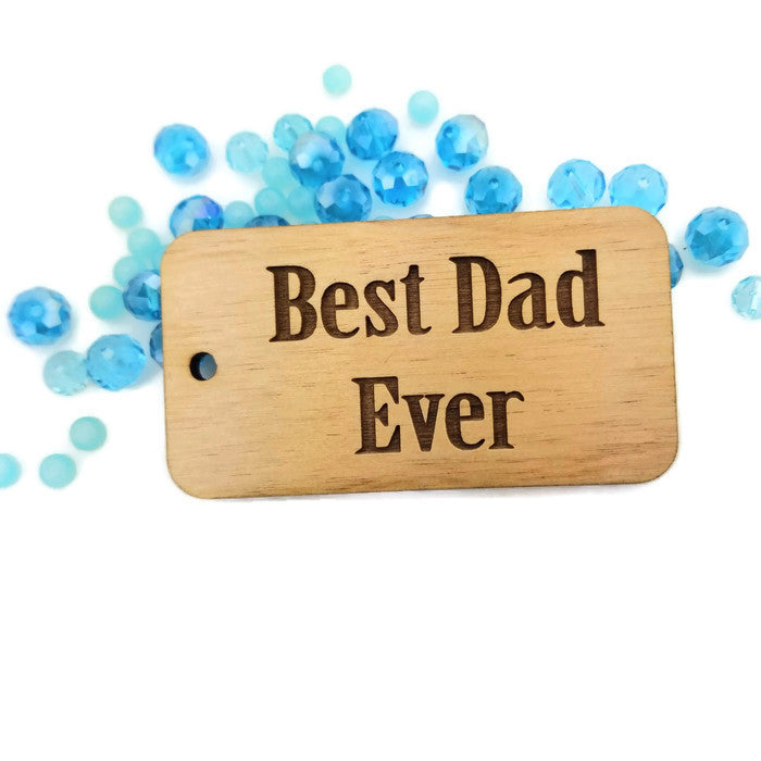Wood Engraved Jewelry, Father's Day Wood Charm | Bellaire Wholesale