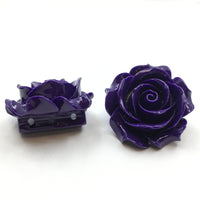 Purple Rose Resin Bead | Bellaire Wholesale