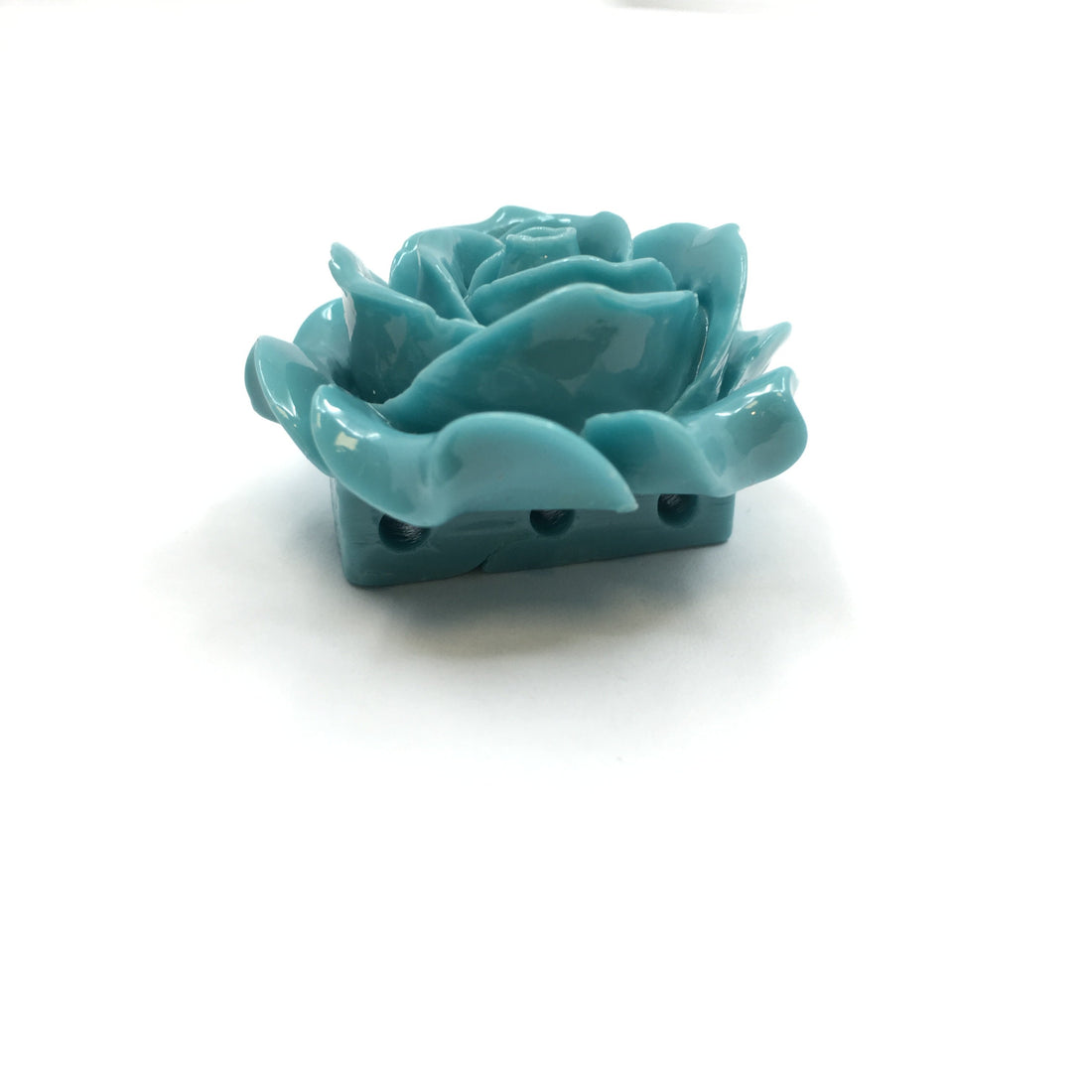 Sea Green Rose Resin Bead | Bellaire Wholesale