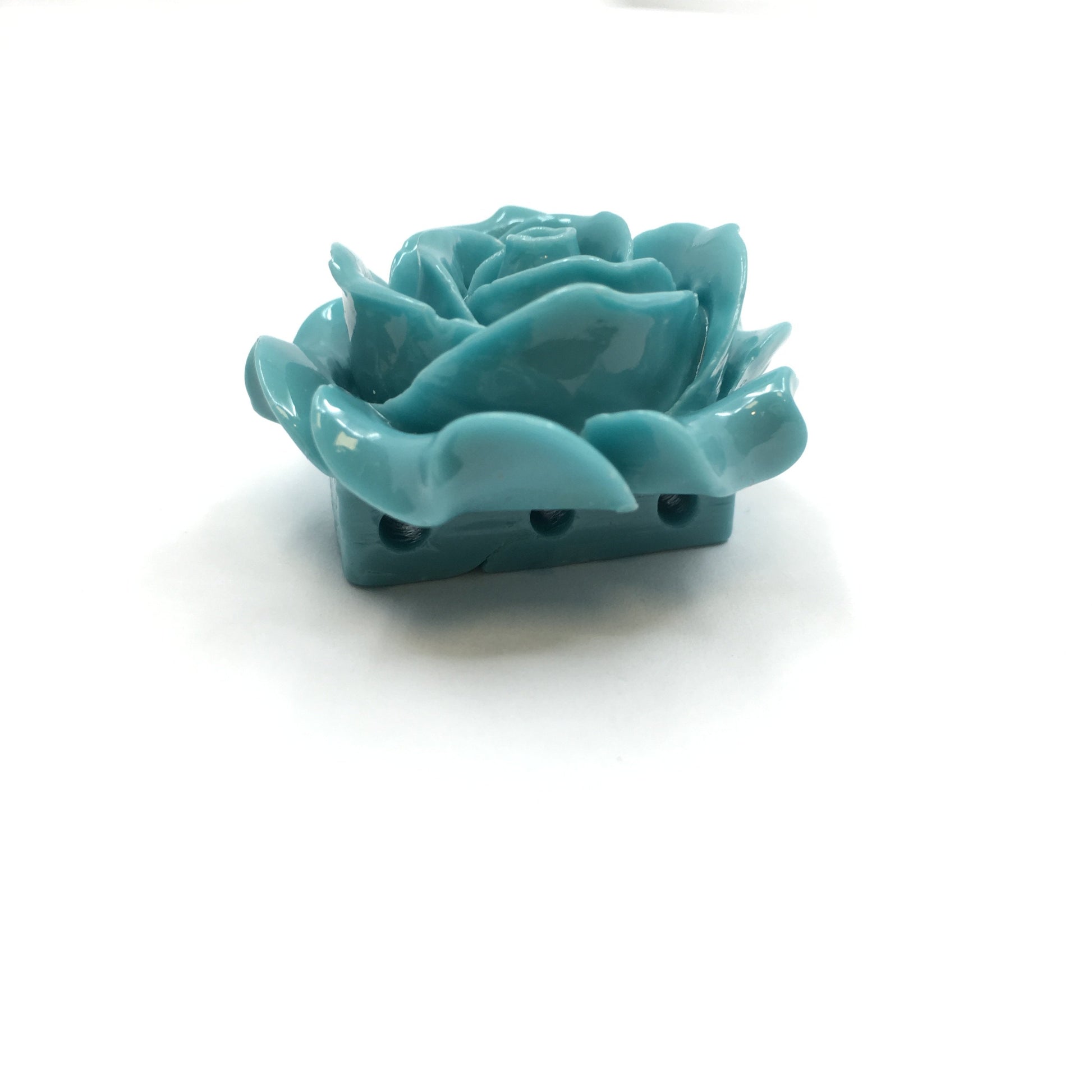 Sea Green Rose Resin Bead | Bellaire Wholesale