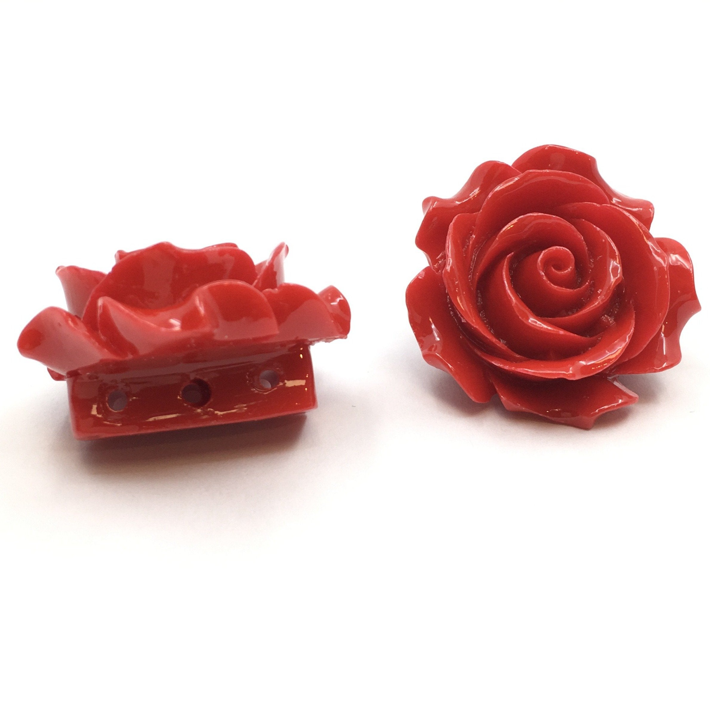 Red Rose Resin Bead | Bellaire Wholesale