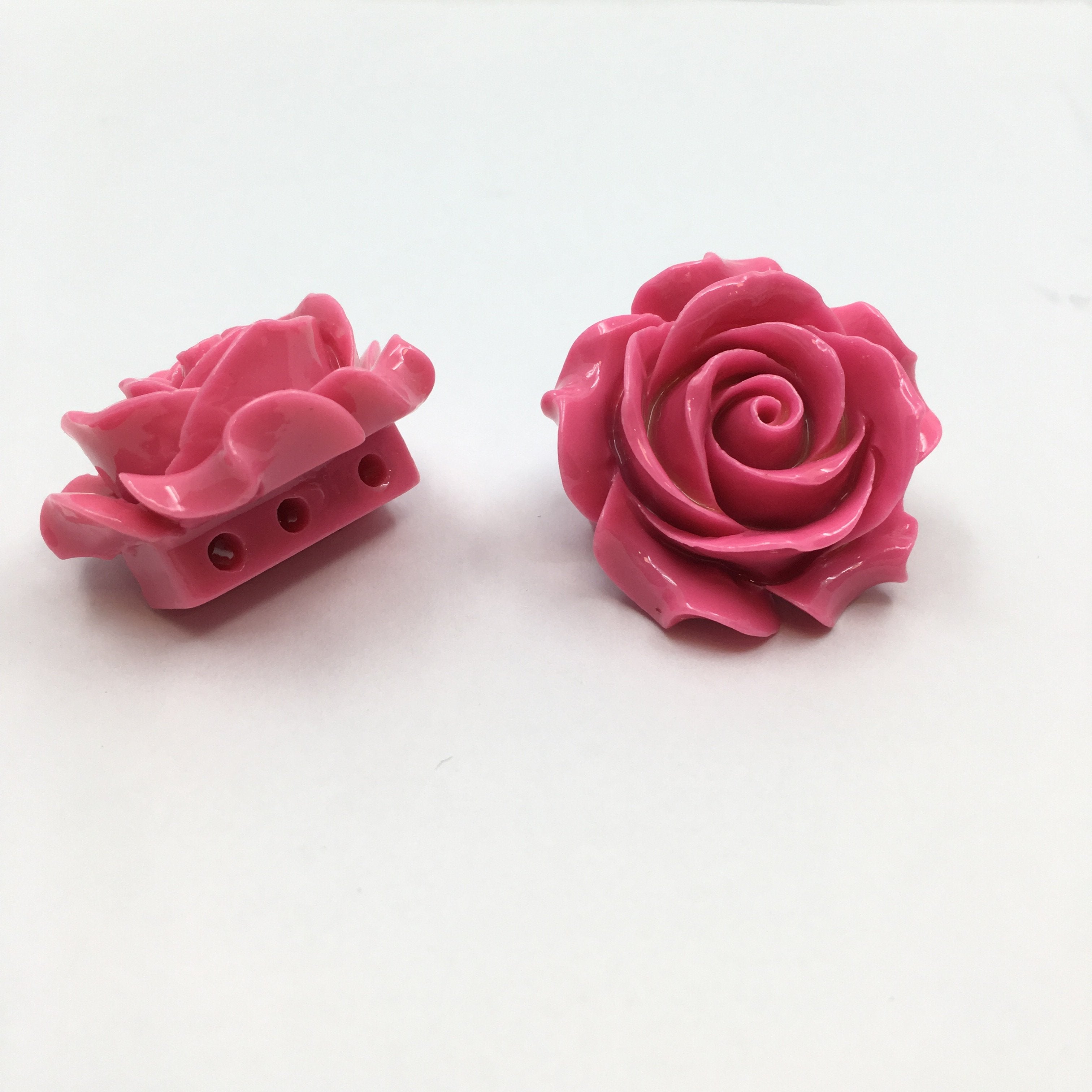 Pink Rose Resin Bead | Bellaire Wholesale