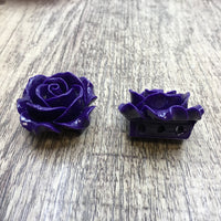 Purple Rose Resin Bead | Bellaire Wholesale