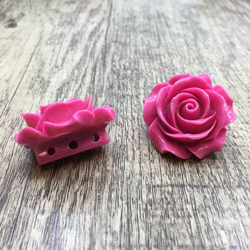 Pink Rose Resin Bead | Bellaire Wholesale