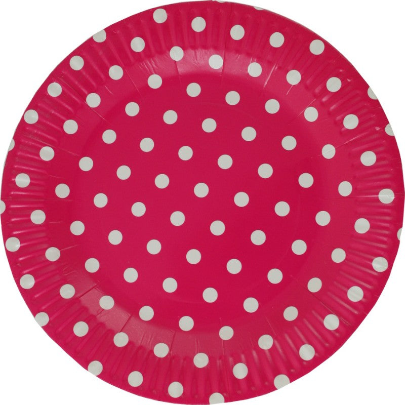 Party Paper Plates, Fuchsia | Bellaire Wholesale