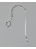 925 Plain Flat Front Shepard Hook, Earwire | Bellaire Wholesale