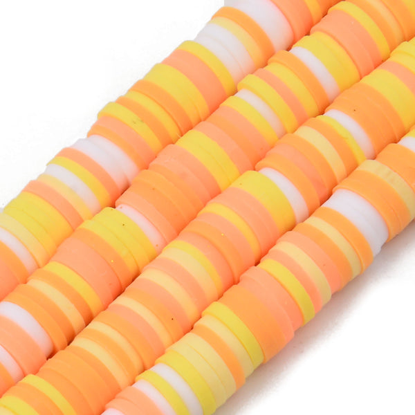 Neon Orange Yellow Heishi Beads | Bellaire Wholesale